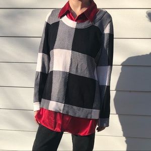 Checkered black and white Sweater